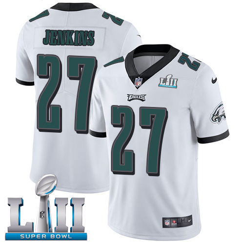 Nike Eagles #27 Malcolm Jenkins White Super Bowl LII Youth Stitched NFL Vapor Untouchable Limited Jersey
